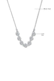 Crystalp Tennis Necklace with Crystals - Silver