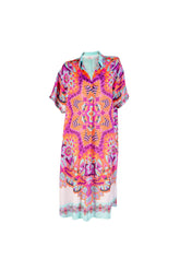 Mandala Kaftan Dress Turquoise - Taka