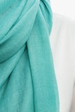 Sensation 100% Cashmere Woven Voile Scarf - Light Aqua