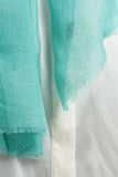 Sensation 100% Cashmere Woven Voile Scarf - Light Aqua