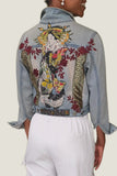 Oriental Girl Upcycled Denim Jacket - Missy & Molly