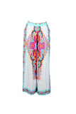 Mandala Wide Leg Pants Turquoise - Taka