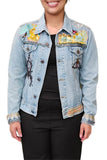 Butterfly Floral Fantasy Denim Jacket  - Missy & Molly