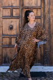Heidi Steck - Leopard  - 100% Silk Kaftan