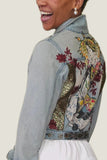Oriental Girl Upcycled Denim Jacket - Missy & Molly