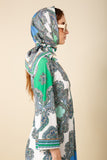 Maddison Silk Scarf Blue