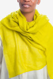 Sensation 100% Cashmere Woven Voile Scarf - Chartreuse Green
