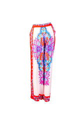 Mandala Wide Leg Pants Red - Taka