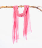 Sensation 100% Cashmere Woven Voile Scarf - Rose Pink