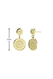 Crystalp Assisi Divine Earrings - Gold