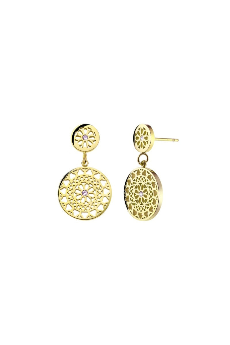 Crystalp Assisi Divine Earrings Gold