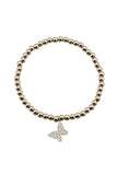 Crystalp Butterfly Guard Bracelet - Gold
