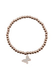 Crystalp Butterfly Guard Bracelet - Rose Gold
