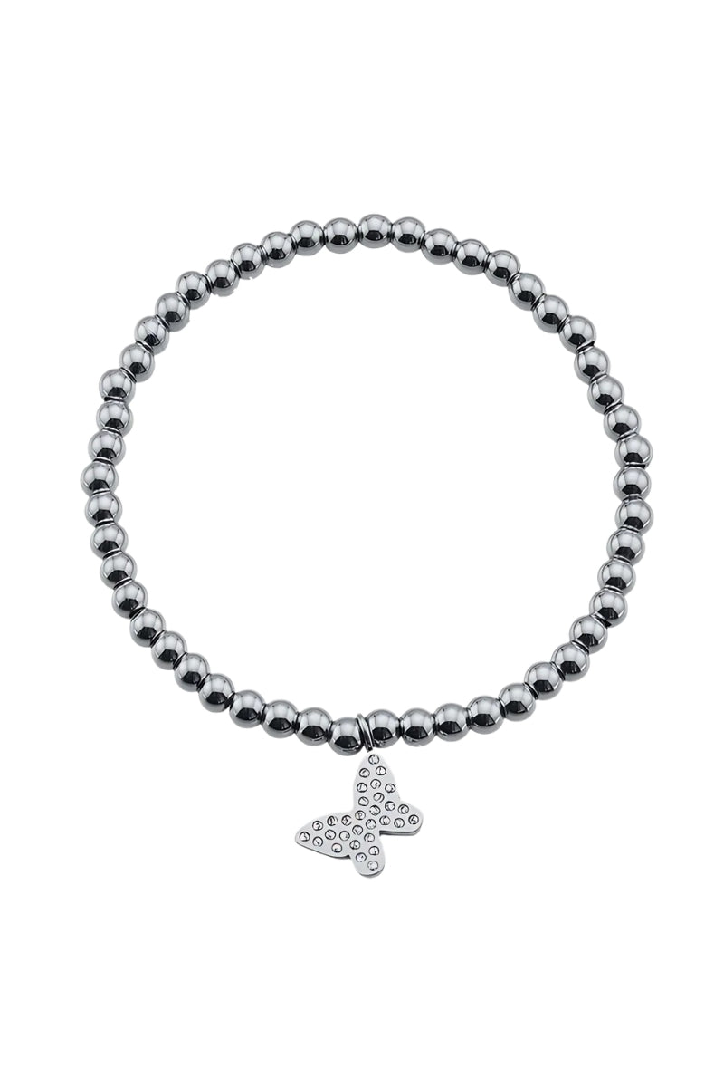 Crystalp Butterfly Guard Bracelet - Silver