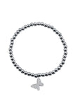 Crystalp Butterfly Guard Bracelet - Silver