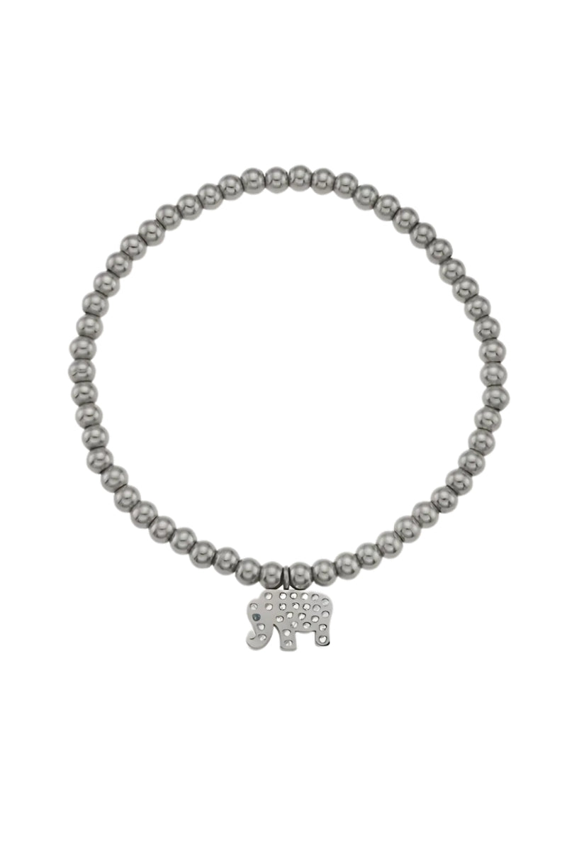 Crystalp Elephant Guard Bracelet - Silver