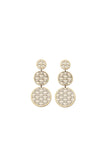 Crystalp Flower of Life Long Earrings Gold
