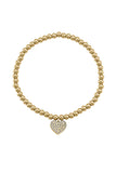 Crystalp Heart Guard Bracelet - Gold