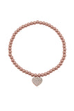 Crystalp Heart Guard Bracelet - Rose Gold