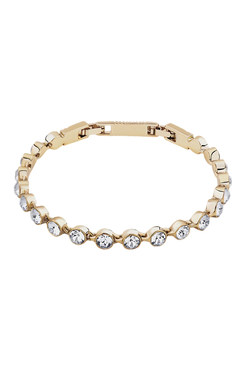 Crystalp Large Crystal Tennis Bralette - Gold