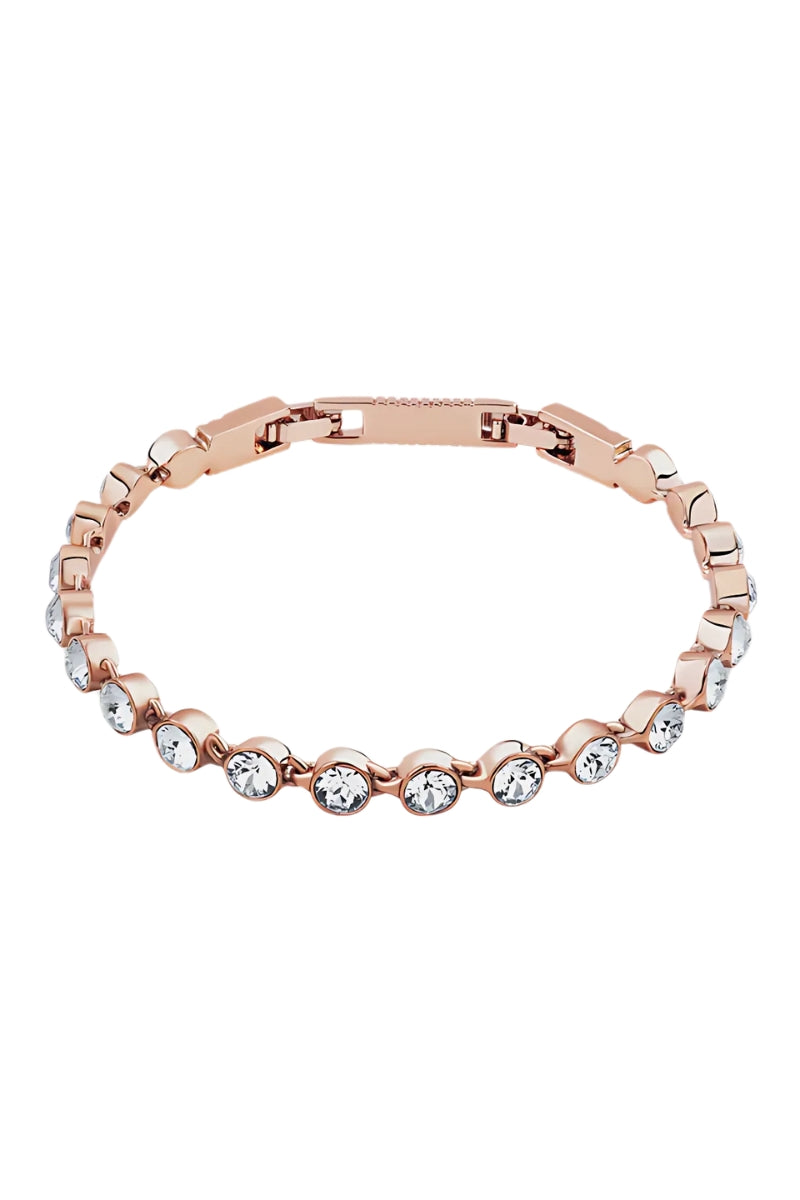 Crystalp Large Crystal Tennis Bralette - Rose Gold