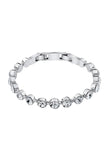 Crystalp Large Crystal Tennis Bracet - Silver