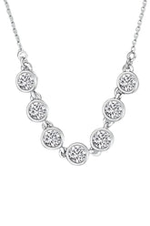 Crystalp Tennis Necklace with Crystals - Silver