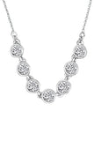 Crystalp Tennis Necklace with Crystals - Silver