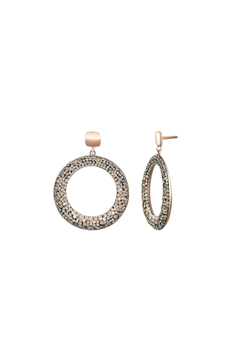 Crystalp Twilight Earrings Gold/Bronze