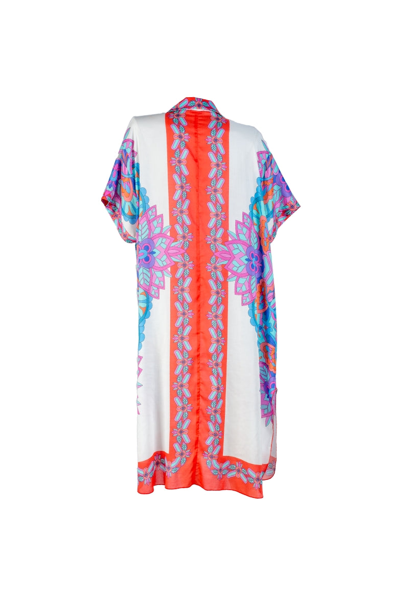 Mandala Kaftan Dress Red - Taka