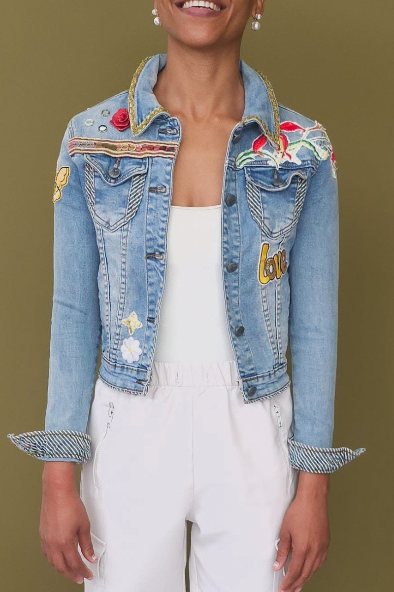 Dragon & Fire Lily Denim Jacket - Missy & Molly