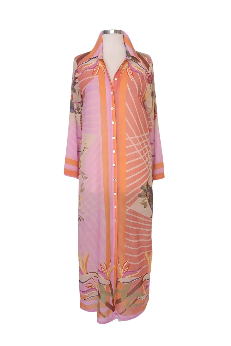 Tropical Bird Giselle Long Kaftan - Taka