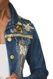 A little Gold Denim Jacket - Missy & Molly