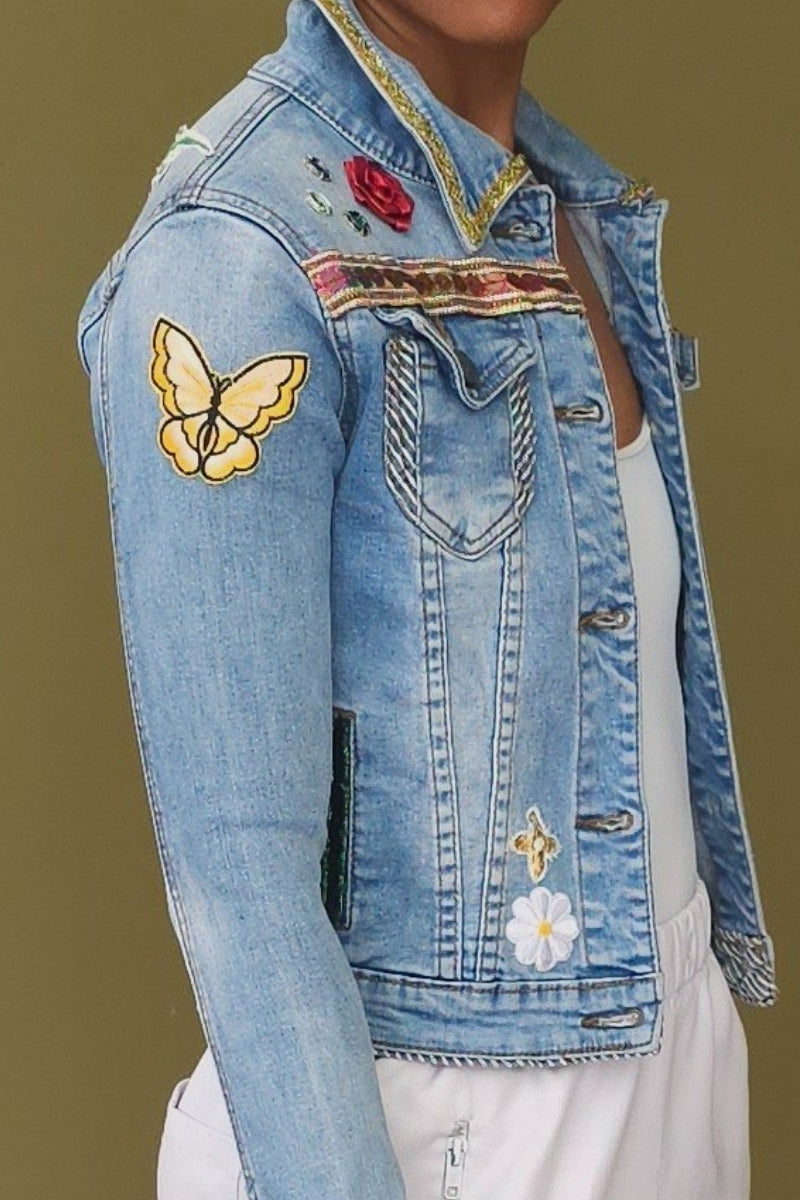 Dragon & Fire Lily Denim Jacket - Missy & Molly