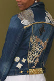 A little Gold Denim Jacket - Missy & Molly