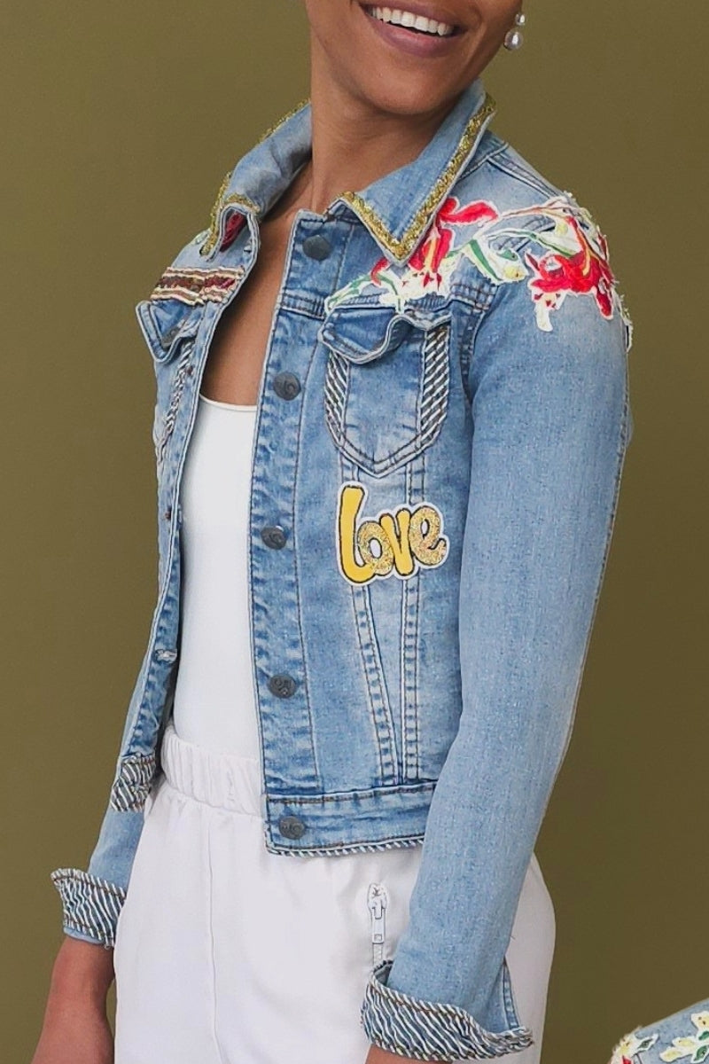 Dragon & Fire Lily Denim Jacket - Missy & Molly