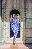Heidi Steck - Blue Coral  - Satin Kaftan