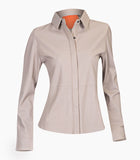 Sarah Matt Leather Shirt Taupe