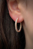 Crystalp Eva Hoop Earrings with Crystals - Gold