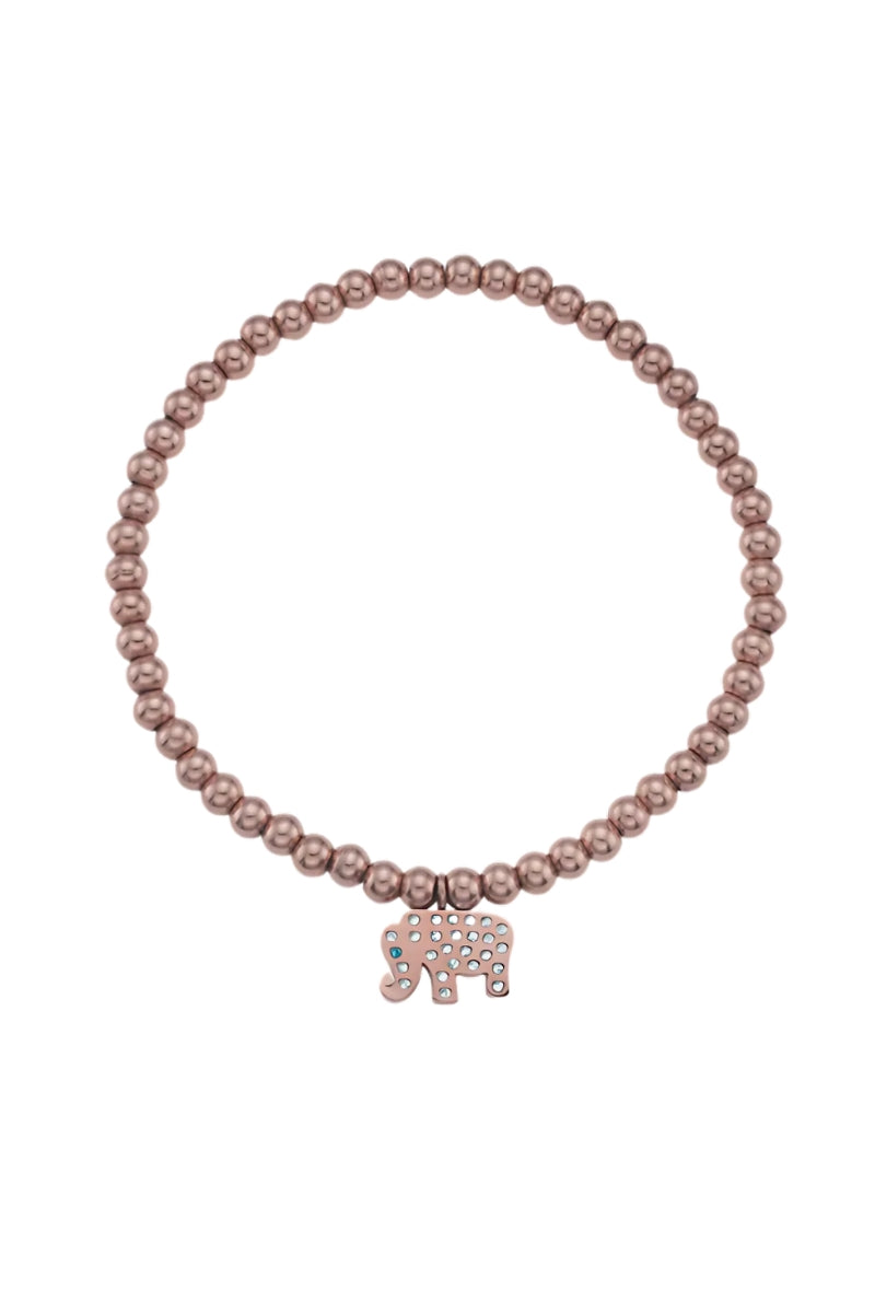 Crystalp Elephant Guard Bracelet - Rose Gold