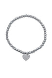 Crystalp Heart Guard Bracelet - Silver