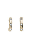 Crystalp Tiny Hoop Earrings - Gold